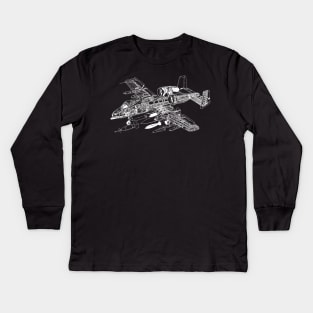 A10 Thunderbolt II Kids Long Sleeve T-Shirt